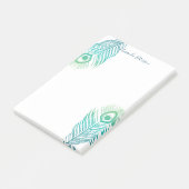 Elegant Peacock Feathers Post-it Notes (Schuin)