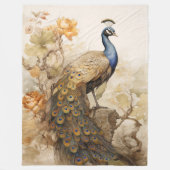  Elegant Peacock Fleece Deken (Voorkant)
