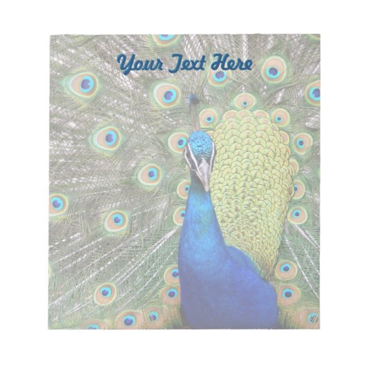 Elegant Peacock-foto Notitieblok (Voorkant)
