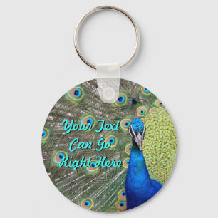 Elegant Peacock-foto Sleutelhanger