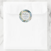 Elegant  Peacock Gold Script Hartelijk dank Ronde Sticker (Tas)