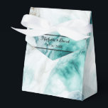 Elegant Peacock Green Marble Wedding Favor Box Bedankdoosjes<br><div class="desc">Elegant Peacock Green Marble Wedding Favor Box</div>