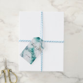 Elegant Peacock Green Marble Wedding Gift Labels Cadeaulabel (Met Touw)