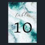 Elegant Peacock Green Marble Wedding Kaart<br><div class="desc">Elegant Peacock Green Marble Wedding Table Number</div>