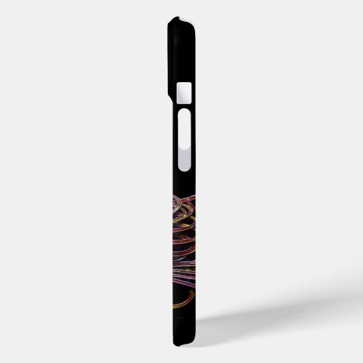 ELEGANT PEACOCK IN GEEL, RUBY MONOGRAM Case-Mate iPhone CASE (Achterkant / Links)