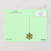 ELEGANT PEACOCK IN GREEN BLACK BRIEFKAART (Achterkant)