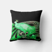 ELEGANT PEACOCK IN GREEN BLACK KUSSEN (Achterkant)