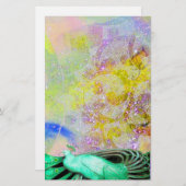 ELEGANT PEACOCK IN HET GROENE PAARSE SPARKELLOW BRIEFPAPIER (Voorkant / Achterkant)