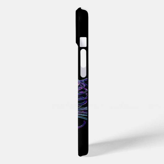 ELEGANT PEACOCK IN PAARS, AMETHYST MONOGRAM Case-Mate iPhone CASE (Achterkant / Links)