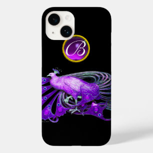 ELEGANT PEACOCK IN PAARS, AMETHYST MONOGRAM Case-Mate iPhone 14 HOESJE