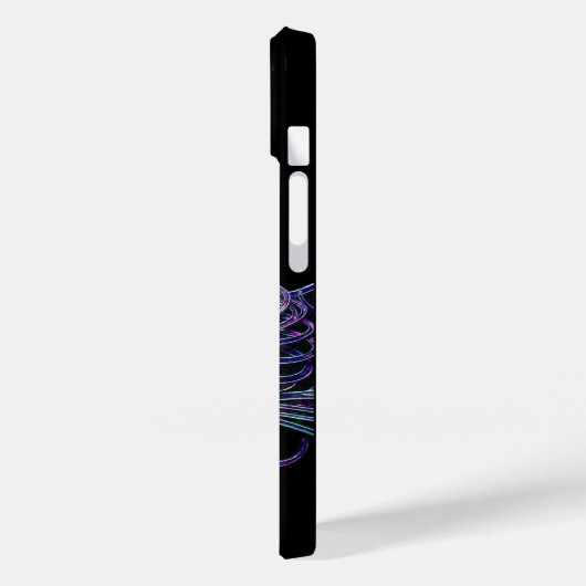 ELEGANT PEACOCK IN PAARS, AMETHYST MONOGRAM Case-Mate iPhone CASE (Achterkant / Links)