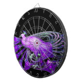 ELEGANT PEACOCK IN PAARS DARTBORD (Voorkant Rechts)