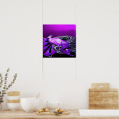 ELEGANT PEACOCK IN PAARS POSTER (Keuken)