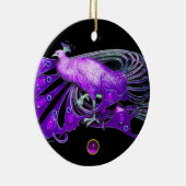 ELEGANT PEACOCK IN PAARSE AMETHYST KERAMISCH ORNAMENT (Rechts)