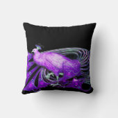 ELEGANT PEACOCK IN PAARSE ZWART KUSSEN (Achterkant)