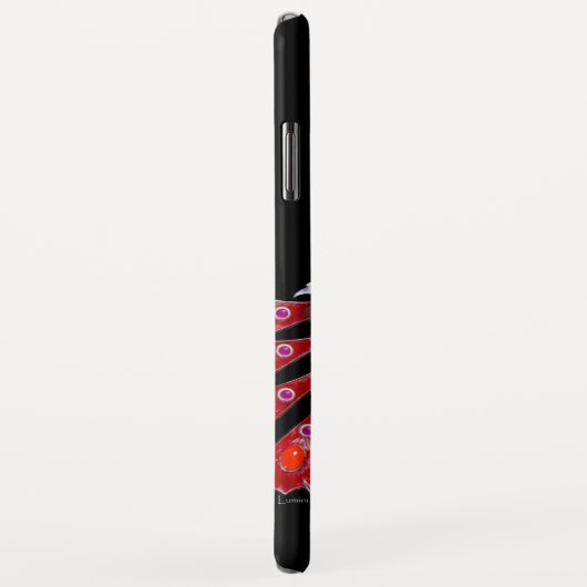 ELEGANT PEACOCK IN RED, RUBY MONOGRAM Case-Mate iPhone CASE (Achterkant/rechts)