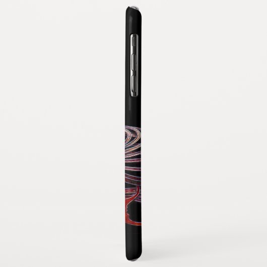 ELEGANT PEACOCK IN RED, RUBY MONOGRAM Case-Mate iPhone CASE (Achterkant/links)