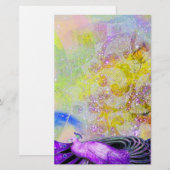 ELEGANT PEACOCK IN SPARKELLOW PAARS BRIEFPAPIER (Voorkant / Achterkant)