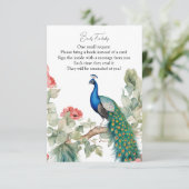Elegant Peacock Informatiekaartje (Staand voorkant)