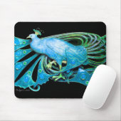 ELEGANT PEACOCK JEWEL IN AQUA BLUE TURQUOISE BLACK MUISMAT (Met muis)