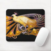 ELEGANT PEACOCK JEWEL IN GEEL ZWART MUISMAT (Met muis)