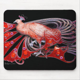 ELEGANT PEACOCK JEWEL IN RED BLACK MUISMAT