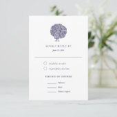 Elegant Peacock Meal Choice Wedding RSVP (Staand voorkant)