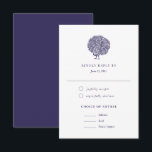 Elegant  Peacock Meal Choice Wedding RSVP Kaartje<br><div class="desc">Deze bruiloft RSVP-kaart maakt deel uit van mijn 'Peacock'-trouwsuite,  met een  illustratie van een mooie pauw. Dit ontwerp omvat de keuze van de vermelding voor gasten. Pas dit product aan met informatie over je bruiloft en maak het je eigen product!</div>
