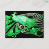 ELEGANT PEACOCK MET GEEL FLORAAL ZWISSELS VISITEKAARTJE (Achterkant)