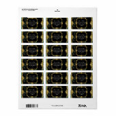 Elegant Peacock met  scrollers Indische bruiloft Etiket (Full Sheet)