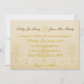 Elegant Peacock Monogram Vintage Wedding Invites Kaart (Achterkant)
