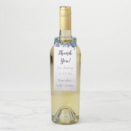 Elegant Peacock Navy Rustic Luxe Gift Labels