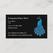 Elegant Peacock-ontwerp Visitekaartje (Voorkant)