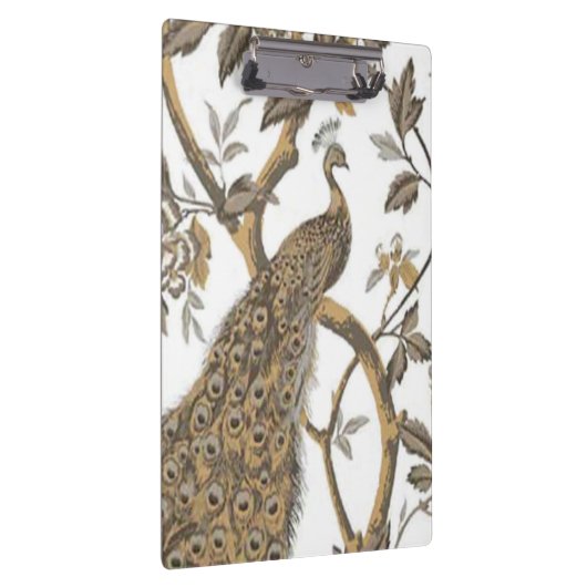 Elegant Peacock op wit klembord (Rechts)