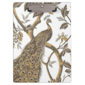 Elegant Peacock op wit klembord (Voorkant)