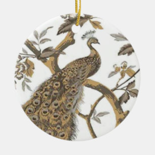 Elegant Peacock op wit Ornament