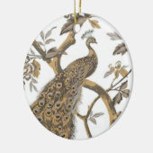 Elegant Peacock op wit Ornament (Links)