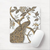 Elegant Peacock op witte Muismat (Met muis)