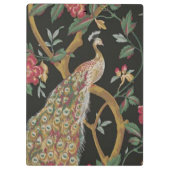 Elegant Peacock op zwart klembord (Achterkant)