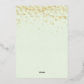 Elegant Peacock Ornament Kerstfeest Folie Uitnodiging (Achterkant)