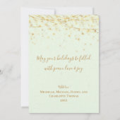 Elegant Peacock Ornament Merry-kerstkaart (Achterkant)