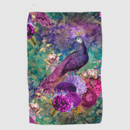 Elegant  Peacock Paars Blauwgroen Golfhanddoek