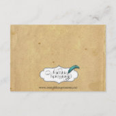 Elegant  Peacock Posh Wedding Insert Informatiekaartje (Achterkant)