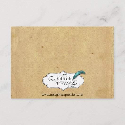 Elegant Peacock Posh Wedding Insert Informatiekaartje (Achterkant)