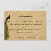 Elegant  Peacock Posh Wedding Insert Informatiekaartje (Voorkant)