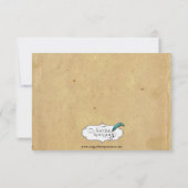 Elegant  Peacock Posh Wedding Response Card RSVP Kaartje (Achterkant)