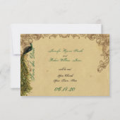 Elegant  Peacock Posh Wedding Save the Date (Voorkant)