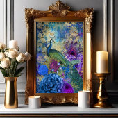 Elegant Peacock Poster