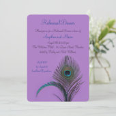 Elegant Peacock repetitie diner (paarse) Kaart (Staand voorkant)