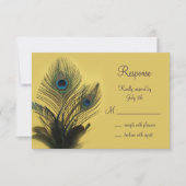 Elegant Peacock RSVP (geel) (Voorkant)